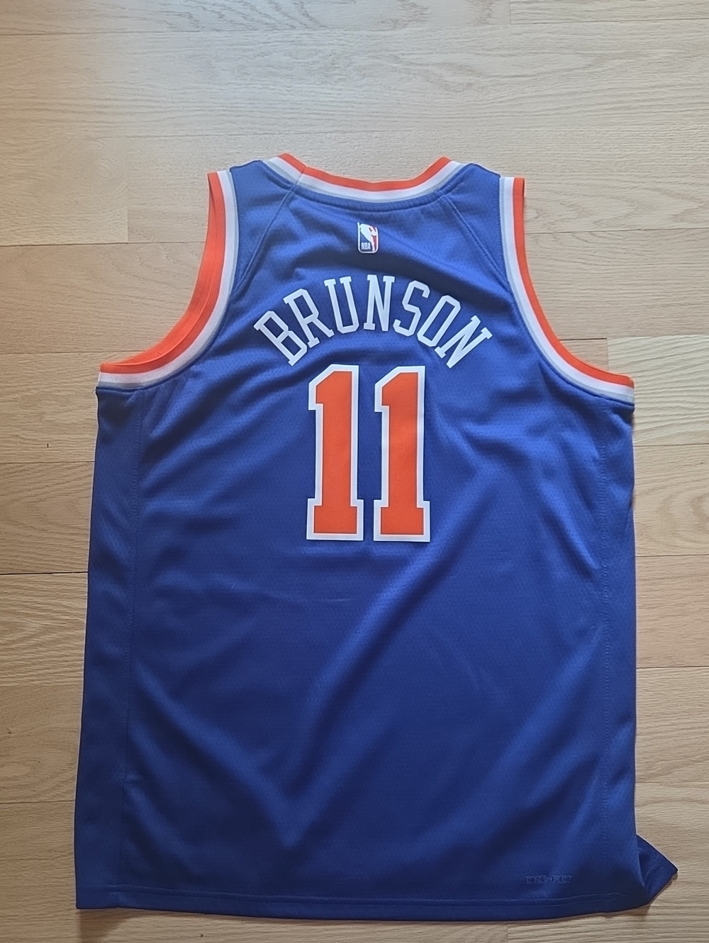 Nike Blue and Orange New York Knicks Basketball Jersey #11 - Picture 4 of 4